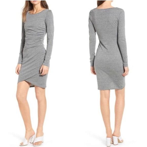 Leith ruched long sleeve bodycon tank dress sz L - Picture 10 of 10